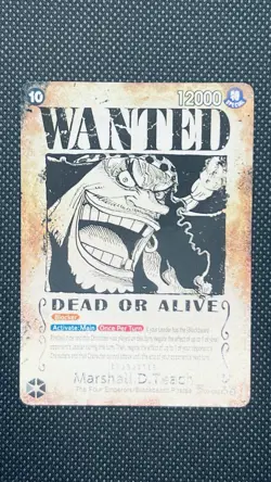 One Piece TCG Marshall D. Teach OP09-093 Wanted Poster Super Rare - Image 1