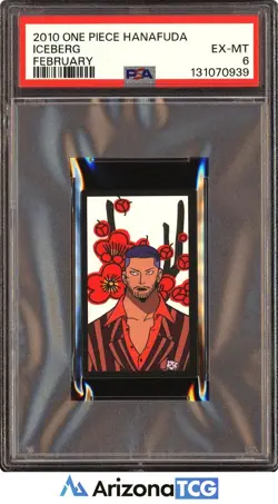 One Piece 2010 Iceberg February One Piece Hanafuda PSA 6 - Image 1