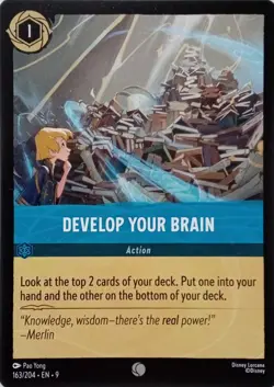 163/204 DEVELOP YOUR BRAIN EN9 COMMON DISNEY LORCANA CARD - Image 1