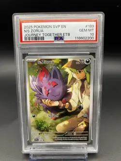 N's Zorua 189 Sv: Scarlet & Violet Blackstar Promo Card PSA 10 - Image 1