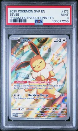 Eevee #173 PSA 9 Mint Holo Prismatic Evolutions ETB Promo Pokemon Card 🔥🔥 - Image 1