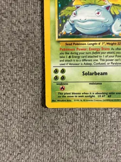 Pokemon TCG Venusaur Base Set Holo Unlimited Rare Card 15/102 LP Condition - Image 5