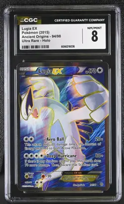 CGC 8 Lugia EX 2015 Ancient Origins 94/98 Ultra Rare Holo Pokemon Card - Image 1