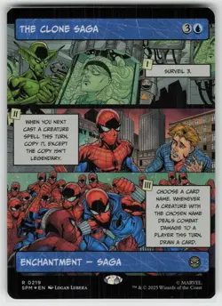 Spider-Man MTG Magic Marvel Borderless Panel Card The Clone Saga Foil - Image 1