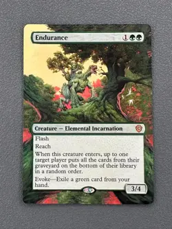 Endurance MTG Lorwyn Eclipsed Commander Hand Painted Borderless Full Altered Art - Image 1
