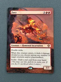 Fury MTG Lorwyn Eclipsed Commander Hand Painted Borderless Extended Altered Art - Image 1