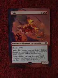 Fury MTG Lorwyn Eclipsed Commander Hand Painted Borderless Extended Altered Art - Image 2