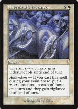 Unbreakable Formation (Retro Frame) R Commander: The Brothers' War 78 - MTG - Image 1