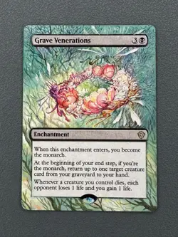 Grave Venerations MTG Lorwyn Eclipsed Commander Hand Painted Full Altered Art v - Image 1