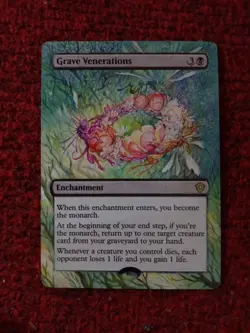 Grave Venerations MTG Lorwyn Eclipsed Commander Hand Painted Full Altered Art v - Image 2