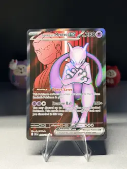 Pokemon TCG Team Rockets Mewtwo EX 213/182 Full Art Destined Rivals NM+ - Image 1