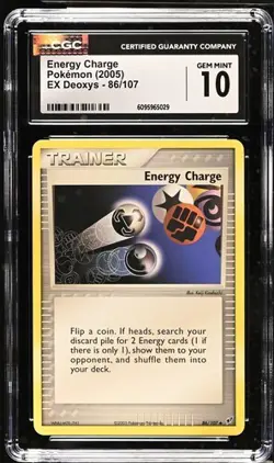 Pokemon Energy Charge 2005 EX Deoxys 86/107 CGC 10 - Image 1