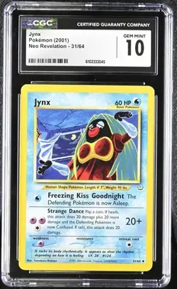 Pokemon Jynx 2001 Neo Revelation 31/64 CGC 10 - Image 1