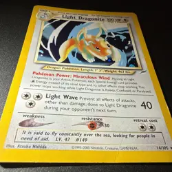 Pokemon TCG Light Dragonite Neo Destiny Holo Card 14/105 - Image 4