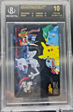1998 Pokemon Phone Card Mewtwo Strikes Back 2 BGS 10 BLACK LABEL - Image 1