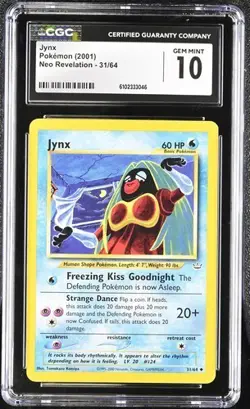 Pokemon Jynx 2001 Neo Revelation 31/64 CGC 10 - Image 1