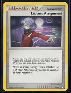 Pokemon Lucian's Assignment #92/111 Rising Rivals Near Mint or Better - Image 1