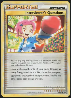Interviewer's Questions Uncommon #77/95 Unleashed NM Pokemon - Image 1