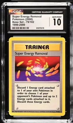 Pokemon Super Energy Removal 2000 Base Set 79/102 CGC 10 - Image 1