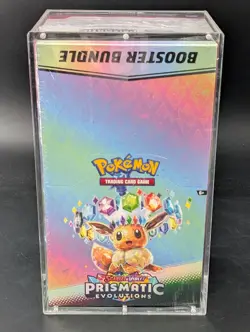 Pokemon TCG S&V Prismatic Evolutions Booster Bundle Display Case w/Acrylic Case - Image 1
