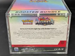 Pokemon TCG S&V Prismatic Evolutions Booster Bundle Display Case w/Acrylic Case - Image 3