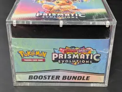 Pokemon TCG S&V Prismatic Evolutions Booster Bundle Display Case w/Acrylic Case - Image 5