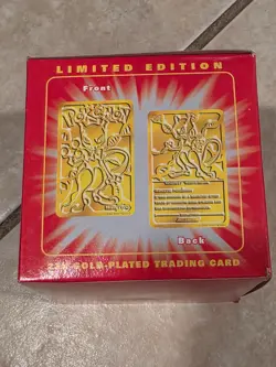 Pokemon - Mewtwo Nintendo 23k Gold Plated Burger King Trading Card Box - Image 2