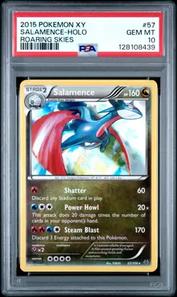 Pokemon Salamence 57/108 Roaring Skies Holo PSA 10! Low Pop! - Image 1