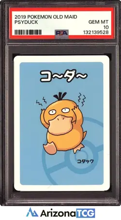 Pokemon 2019 Psyduck Pokemon Old Maid Japanese GEM MINT PSA 10 - Image 1