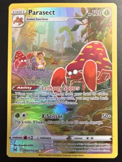 Pokemon Parasect TG01/TG30 Ultra Rare Lost Origin Trainer Gallery SWSH Full Art - Image 1