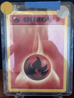 Pokemon TCG Base Set 2 Fire Energy 126/130 NM Common WOTC - Image 1
