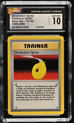 Pokemon 2000 Devolution Spray Base Set 72/102 CGC 10 - Image 1