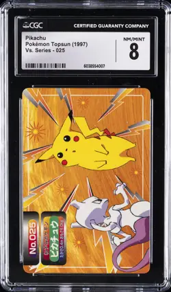 1997 POKEMON TOPSUN VS. SERIES #025 PIKACHU CGC 8 - Image 1