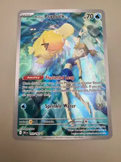 Pokemon Destined Rivals Misty’s Psyduck Full Art Illustration Rare Holo #193/182 - Image 2