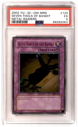 2002 Yu-Gi-Oh Metal Raiders Seven Tools of Bandit #129 PSA 5 ES6 - Image 1
