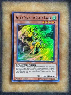 Yugioh Super Quantum Green Layer WIRA-EN031 Super Rare 1st Ed LP - Image 1