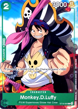 Monkey D. Luffy PROMO ALTERNATIVE ALT ART ST16-005 ONE PIECE NEAR MINT NM - Image 1