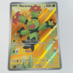 Maractus 093/086 Illustration Rare Holo Card SV: Black Bolt Pokemon TCG NM - Image 1