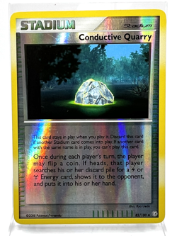 Conductive Quarry 82/100 Reverse Holo Pokemon Card Stormfront 2008 LP - Image 1