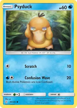 Psyduck 40/236 Common SM - Cosmic Eclipse Pokemon Card - Image 1