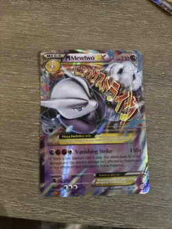 Pokemon M Mega Mewtwo EX Ultra Rare Holo TCG Card 64/162 - Image 1
