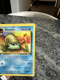 Pokemon TCG Omanyte Card 52/62 Fossil, 1st Edition, Regular - Image 3