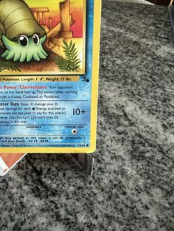 Pokemon TCG Omanyte Card 52/62 Fossil, 1st Edition, Regular - Image 4