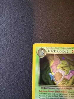 Dark Golbat Holo Rare Team Rocket 7/82 - WOTC 1999 - Vintage Pokemon Card - MP - Image 3