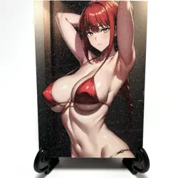 Chainsaw Man Makima Sexy Anime Waifu Girl Doujin Lewd Goddess Story ACG Art Card - Image 1