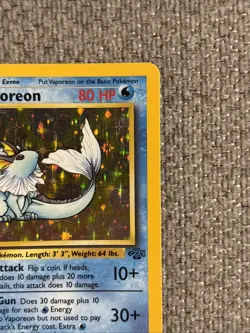 Pokemon TCG Vaporeon Jungle Holo Rare Card 12/64 LP Condition - Image 3