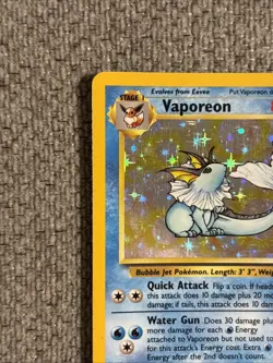 Pokemon TCG Vaporeon Jungle Holo Rare Card 12/64 LP Condition - Image 4