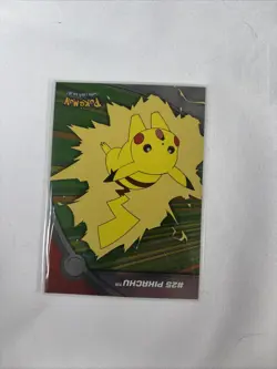 2000 Pokemon Topps Heroes And Villains Topps Card Blue Label #25 Pikachu Holo - Image 3