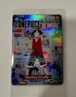 One Piece Monkey D. Luffy US Voyage College Basketball Promo Card Rutgers SEALED - Image 1