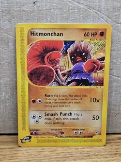 Hitmonchan 81/147 Aquapolis Non-Holo Vintage Pokemon Card TCG - Image 1